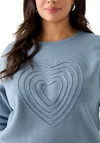 Plus Soutache Heart Sweater
