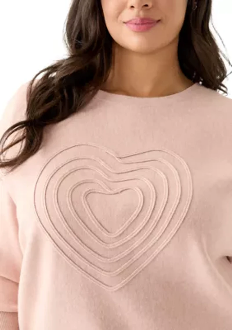 Plus Soutache Heart Sweater