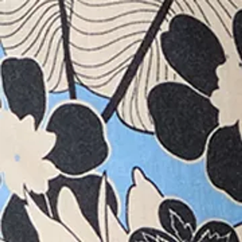 Women's Pull On Floral Wide Leg Linen Pants