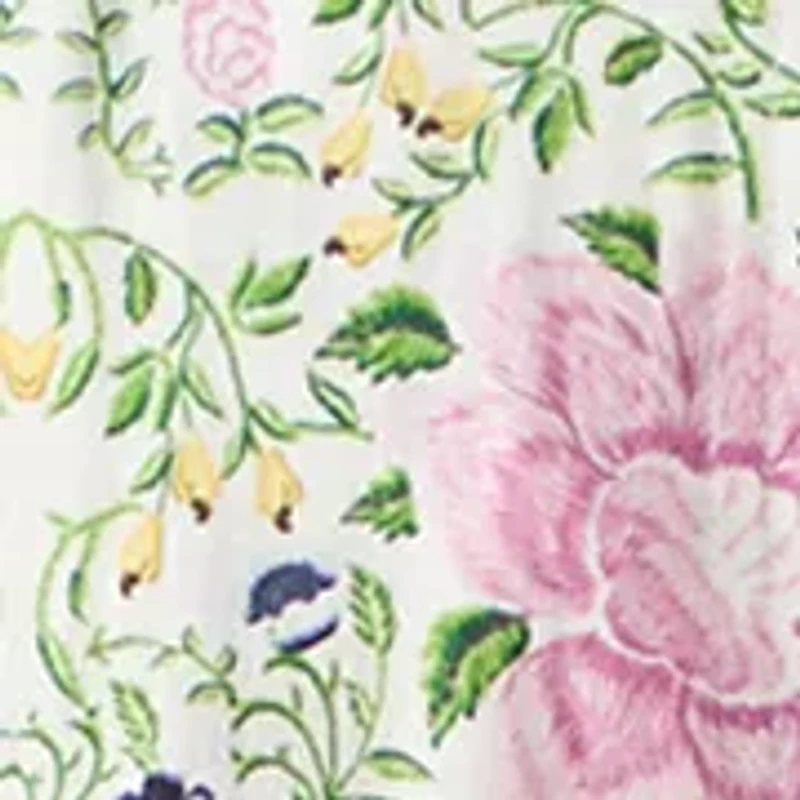 Women's Wide Leg Floral Linen Pants