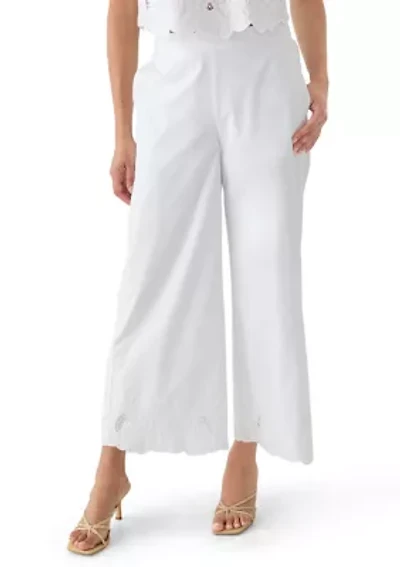 Women's Wide Leg Lace Hem Pants