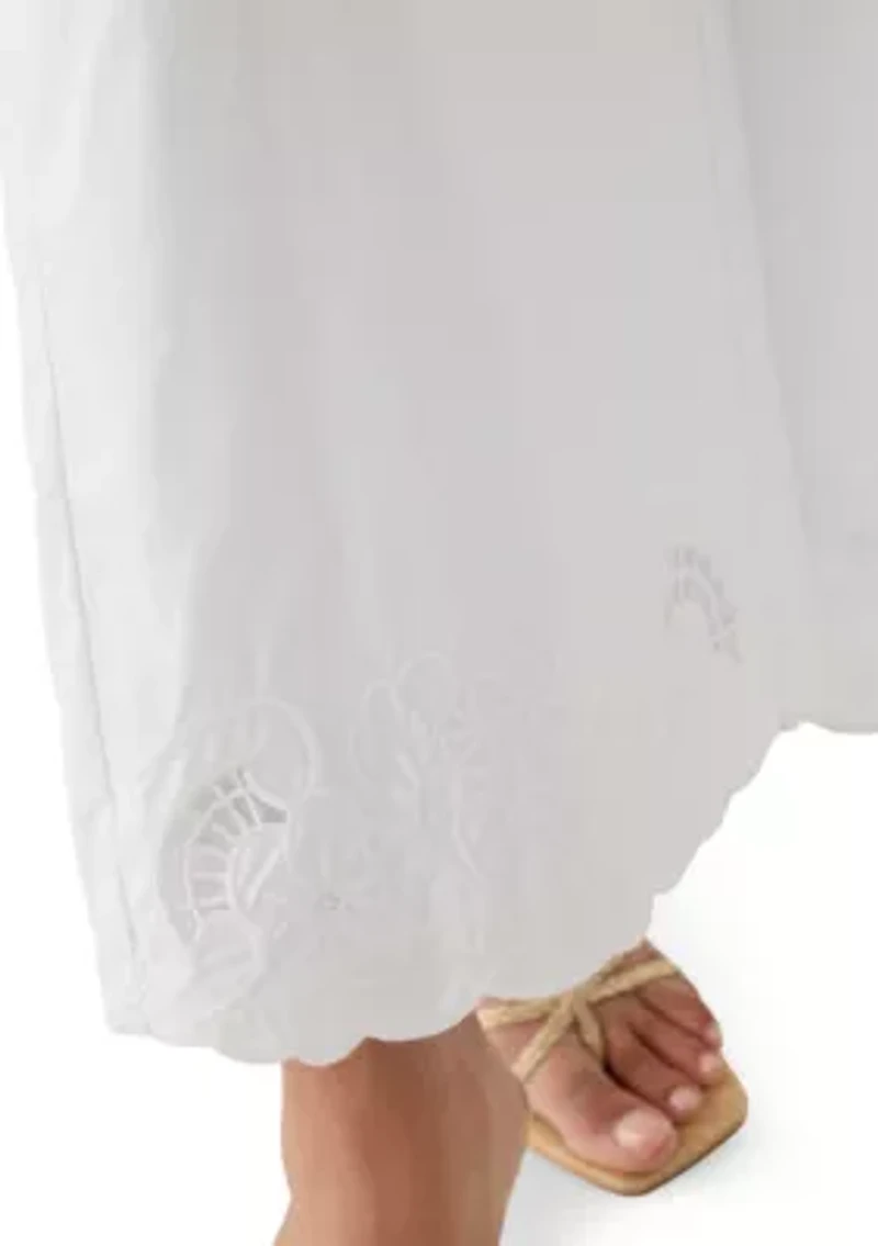 Women's Wide Leg Lace Hem Pants