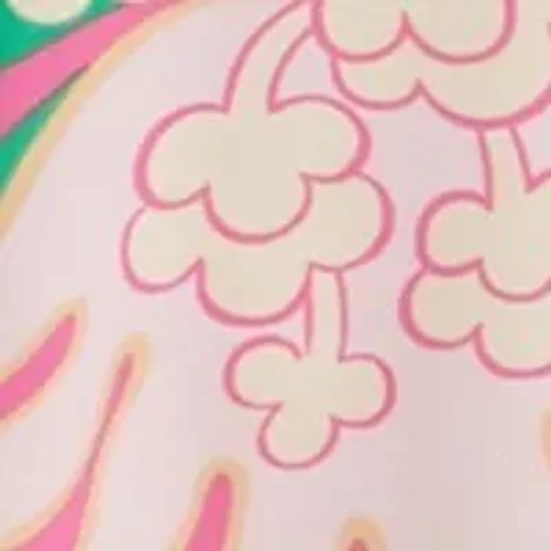 Petite Printed Keyhole Neck Blouse