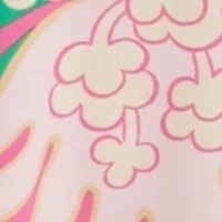 Petite Printed Keyhole Neck Blouse