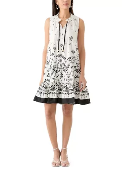 Women's Printed Sleeveless Tiered Dress