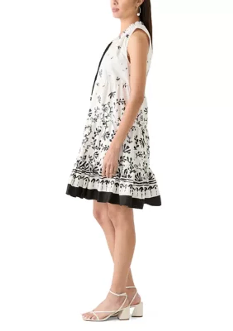 Women's Printed Sleeveless Tiered Dress