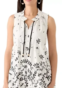 Women's Printed Sleeveless Tiered Dress