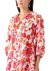 Women's Tiered Printed Midi Dress