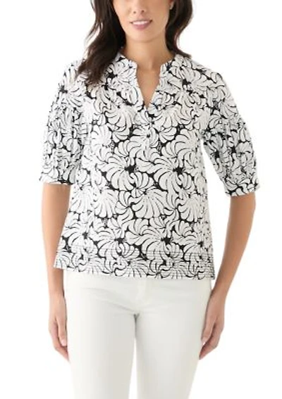 Women's Elbow Sleeve Printed Top
