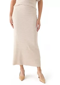 Women's Pointelle Midi Skirt