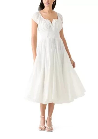 Women's Short Sleeve Tie Front Dress
