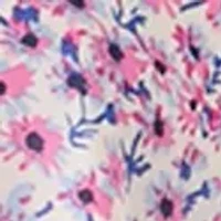 Plus 3/4 Chiffon Sleeve Woven Blouse