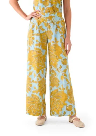 Women's Pull On Wide Leg Printed Pants