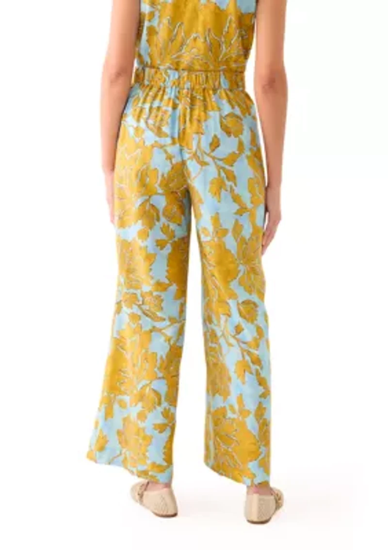 Women's Pull On Wide Leg Printed Pants