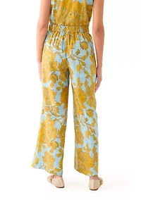 Women's Pull On Wide Leg Printed Pants
