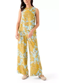 Women's Pull On Wide Leg Printed Pants