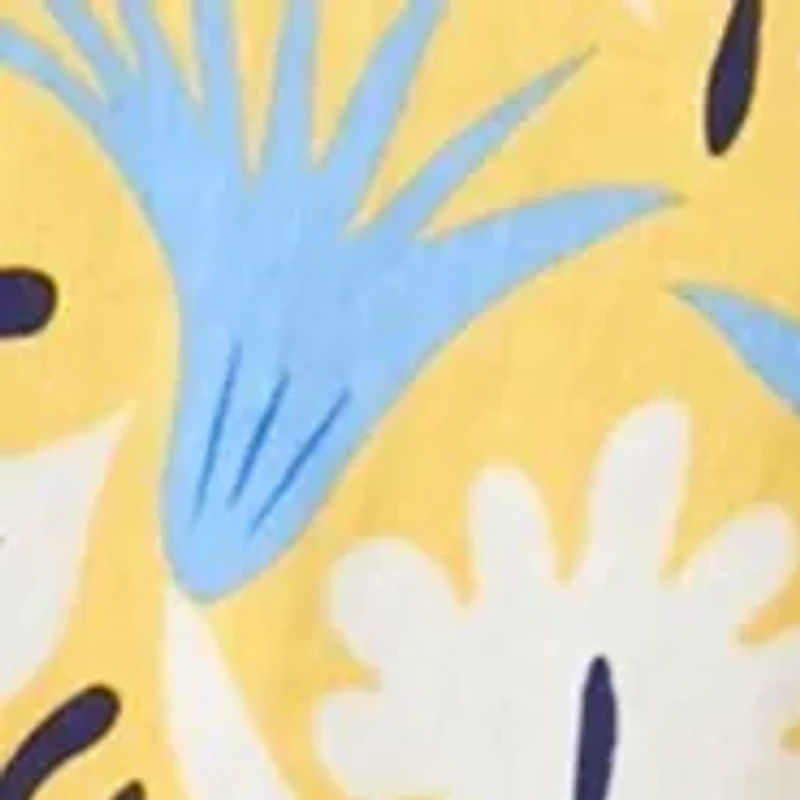 Women's Printed Wide Leg Linen Blend Pants