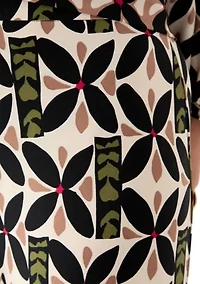 Women's Jersey Pull On Printed Wide Leg Pants