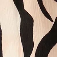 Women's Pull On Zebra Printed Wide Leg Pants