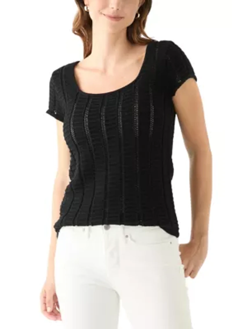 Women's Cap Sleeve Stitched Sweater Dress