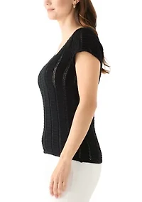 Women's Cap Sleeve Stitched Sweater Dress