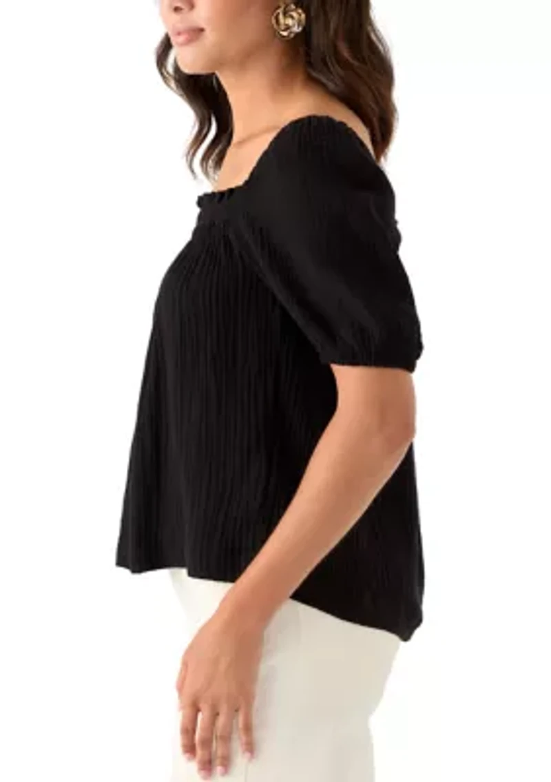 Women's Smocked Gauze Top