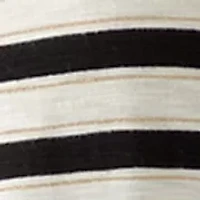 Women's Cap Sleeve V-Neck Striped Shirt