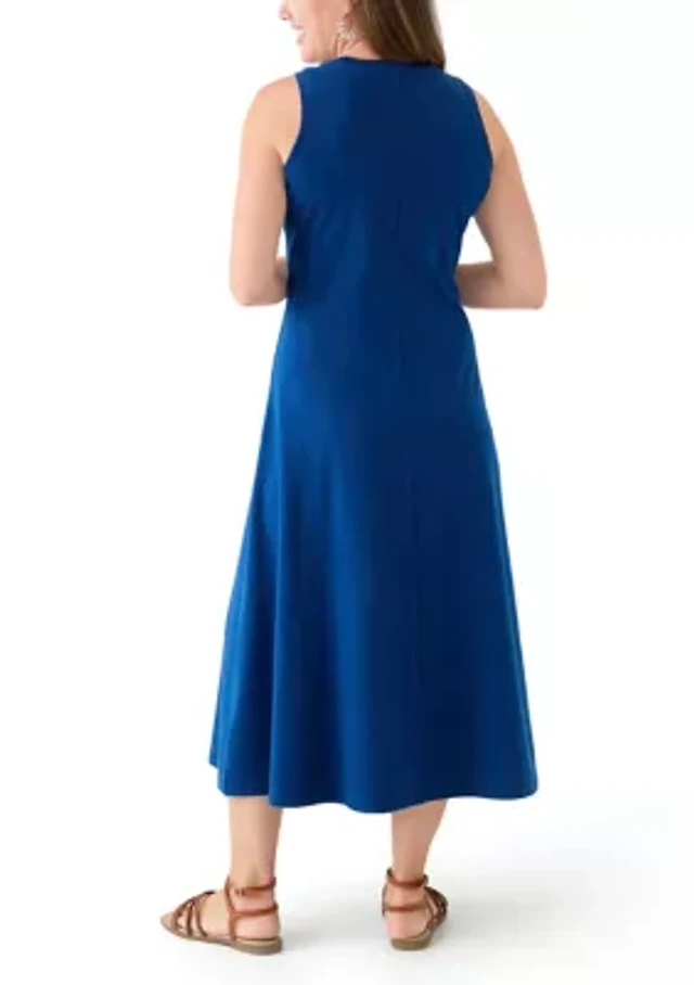 lou & grey signaturesoft column midi dress Lou & Grey Signaturesoft Column Midi Dress