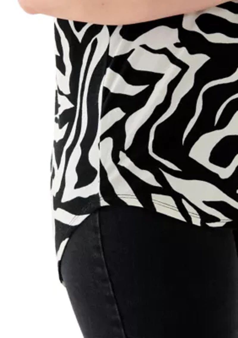 Plus Short Sleeve Pleat Back T-Shirt