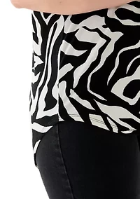 Plus Short Sleeve Pleat Back T-Shirt