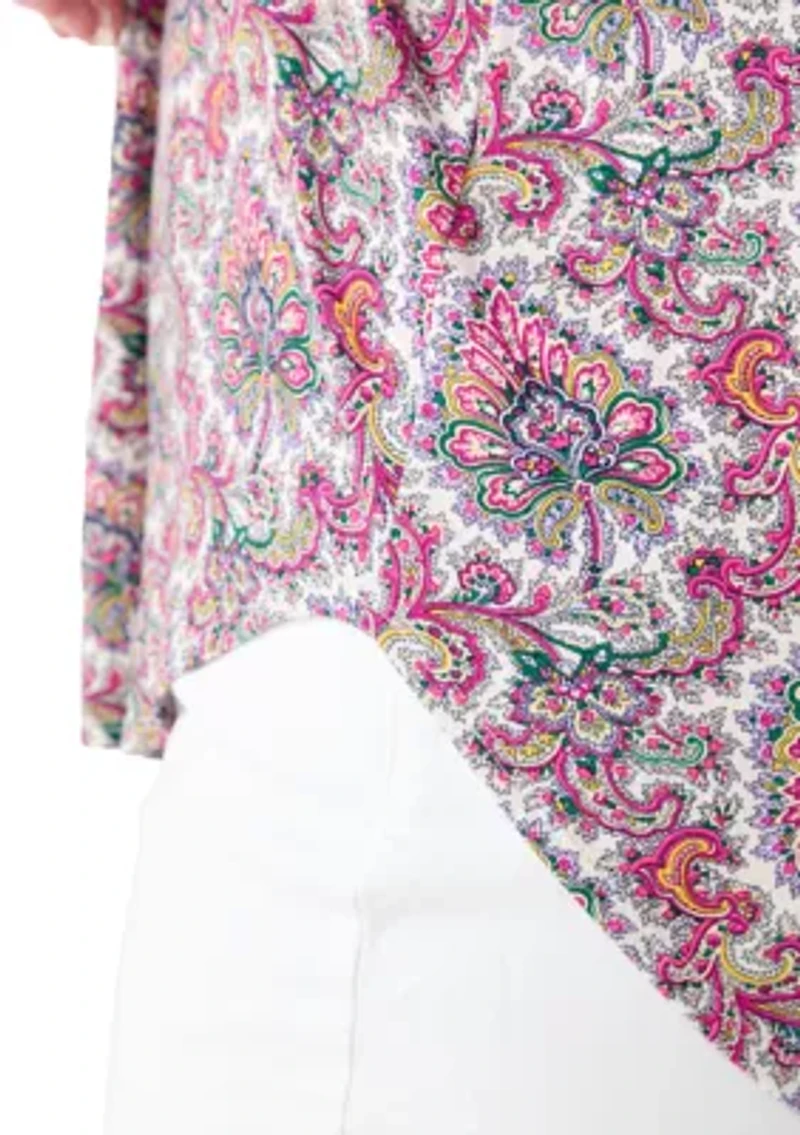 Plus Short Sleeve Pleat Back T-Shirt