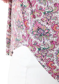 Plus Short Sleeve Pleat Back T-Shirt