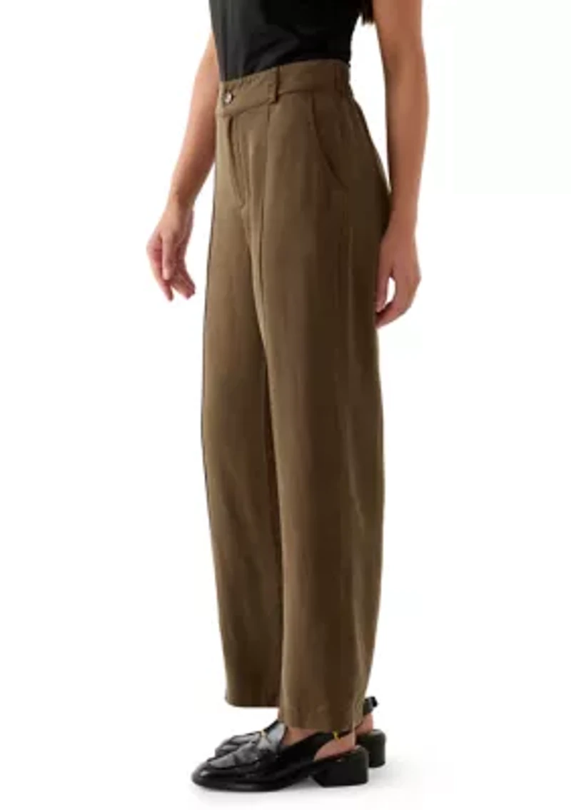 Petite Elastic Waistband Trousers