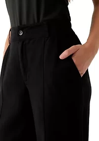 Petite Elastic Waistband Trousers