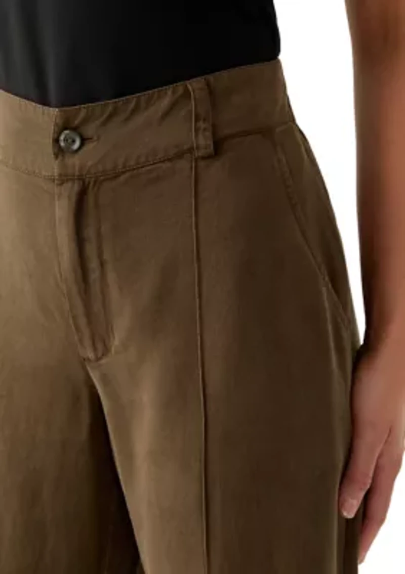 Petite Elastic Waistband Trousers