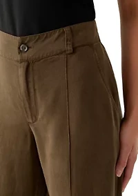 Petite Elastic Waistband Trousers