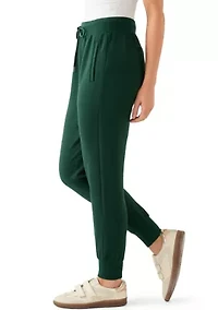 Petite Scuba Pull On Tie Waist Joggers