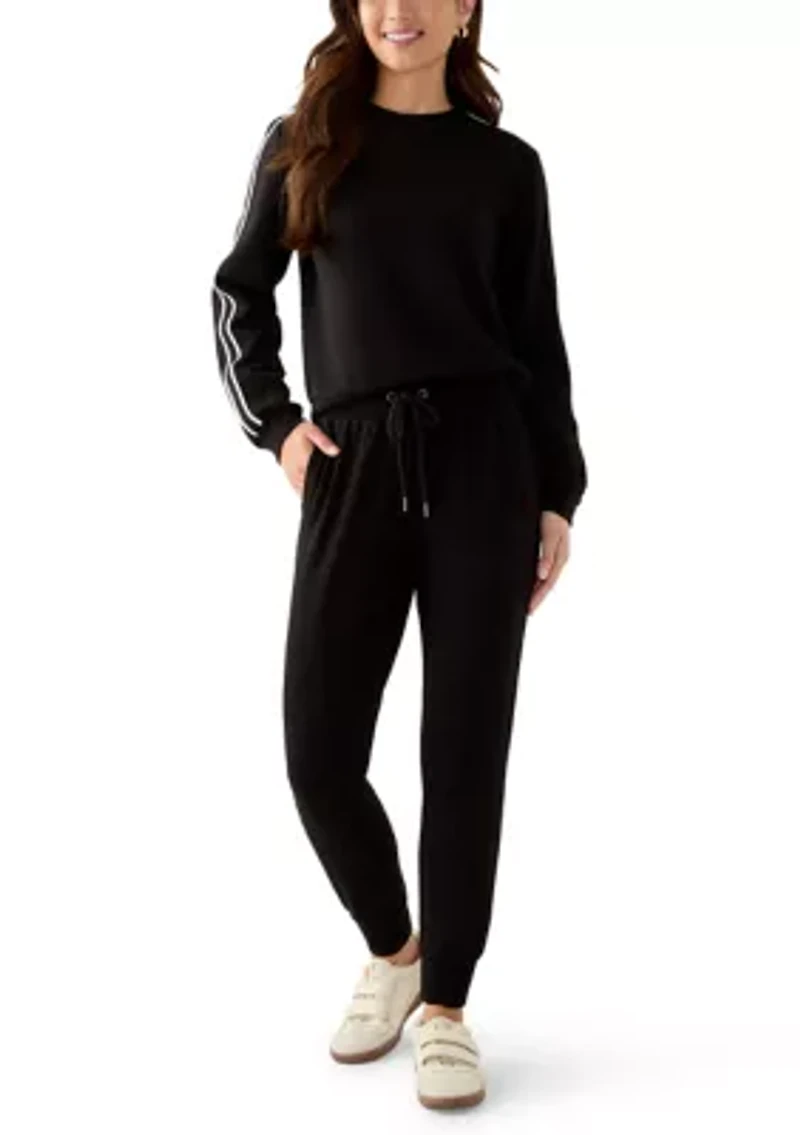 Petite Scuba Pull On Tie Waist Joggers