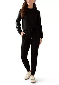 Petite Scuba Pull On Tie Waist Joggers