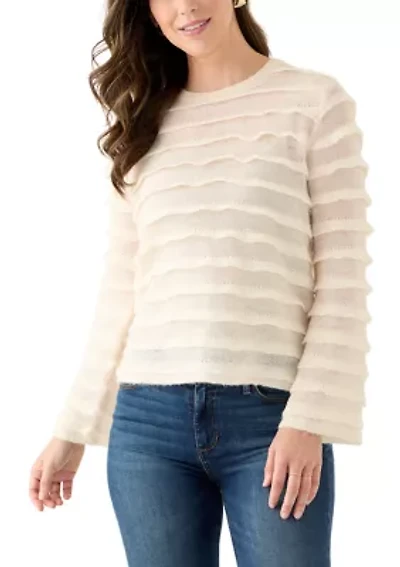 Women's Long Sleeve Textured Sweater