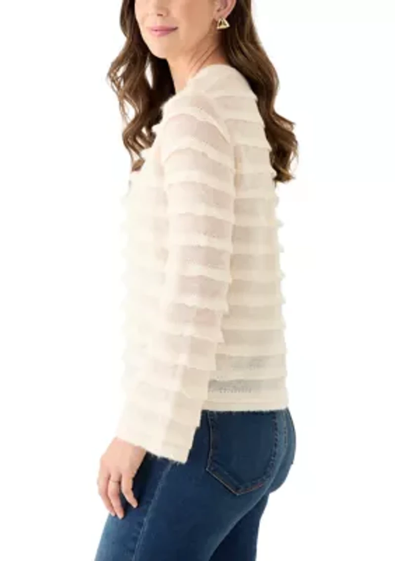 Women's Long Sleeve Textured Sweater