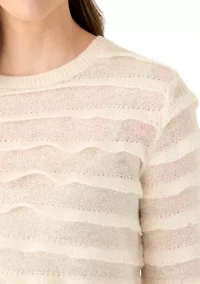 Women's Long Sleeve Textured Sweater