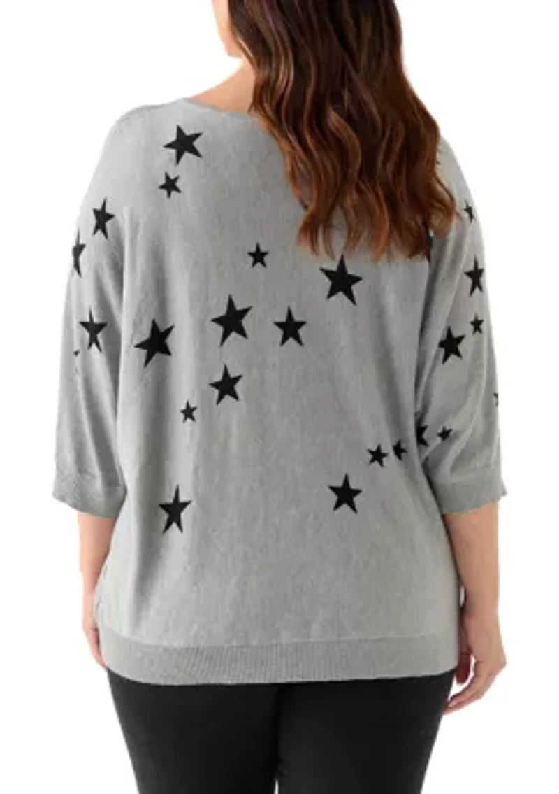 Plus Elbow Sleeve Sweater Knit