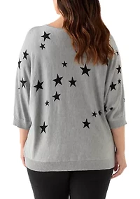 Plus Elbow Sleeve Sweater Knit