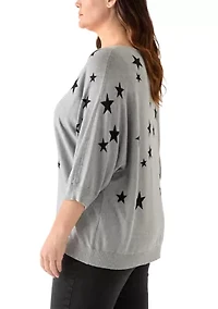 Plus Elbow Sleeve Sweater Knit