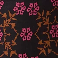 Women's Wide Leg Pull On Bordered Printed Pants