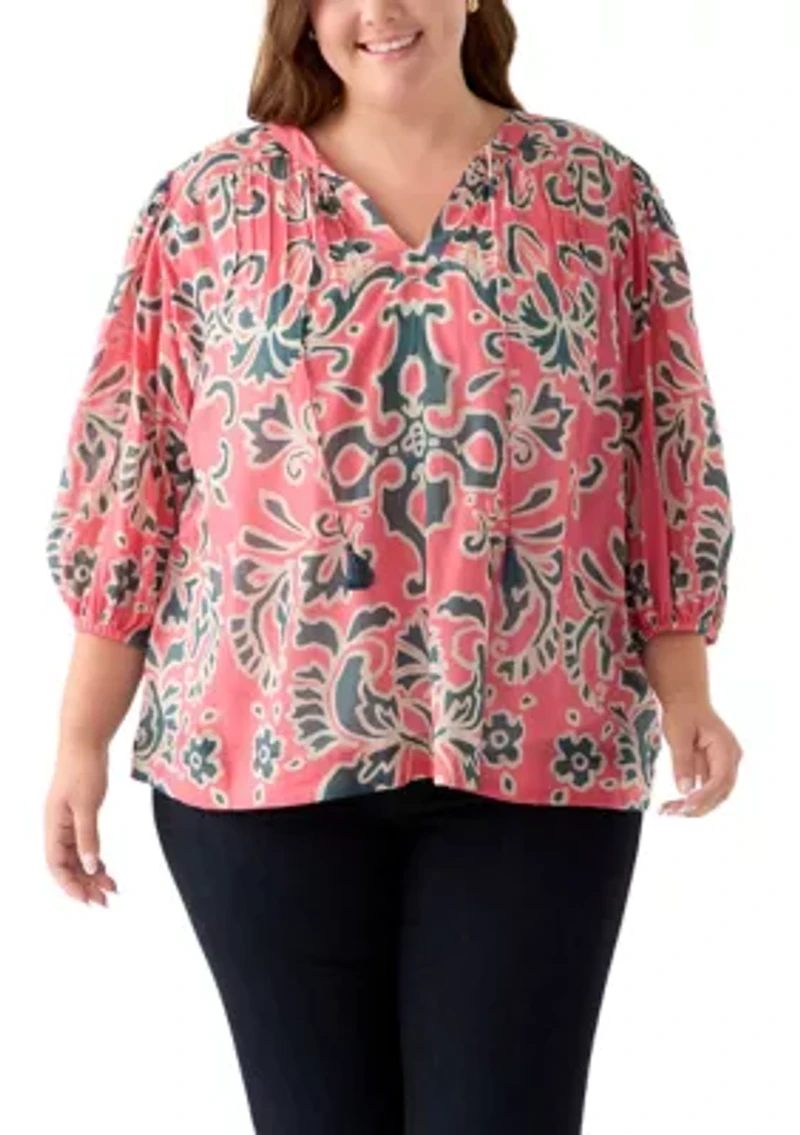 Plus Voile Peasant Top