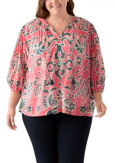 Plus Voile Peasant Top