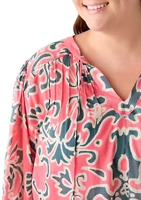 Plus Voile Peasant Top