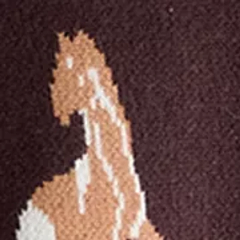 Plus V-Neck Intarsia Sweater